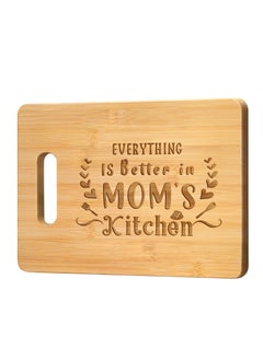 Buy Gifts for Mom, Best Mom Birthday Gifts - Personalized Engraved Bamboo Cutting Board - Unique Gift for Mom from Daughter Son - Everything Is Better in Mom's Kitchen in UAE