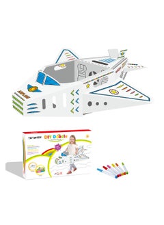 اشتري Diy Doodle Coloring Kit With Set Of 6 Sketch Pens - Wearable Airplane في السعودية