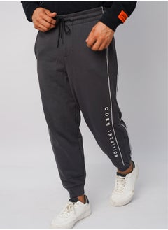 Buy Men’s Textured Casual Jogger Pant in Deep Anthracite in UAE