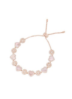 Buy PINK NACRE HEART & DOT ADJUSTABLE BRACELET in UAE