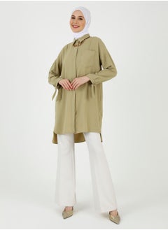 Buy Button Down Pocket Detail Tunic in UAE