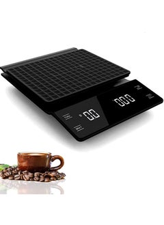 Buy Digital Coffee Scale with Timer, 3 kg/0.1 g High Precision Kitchen Food Scale Drip Espresso Scale with Back-Lit LED Display (Batteries Included) in UAE