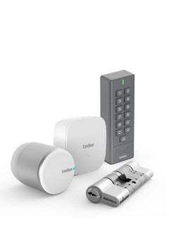 Buy tedee PRO (Silver/White) Smart Lock + Modular Cylinder + Bridge + Keypad in UAE