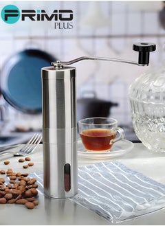 Buy PRIMO PLUS Manual Coffee Bean Grinder Silver Standard in Saudi Arabia