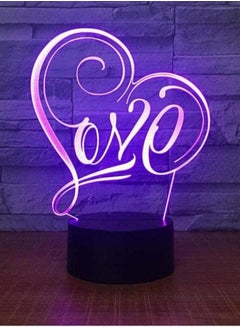 اشتري Halloween Multicolor Night Light Love Symbol Table 3D Lamp Acrylic Bedside 3D Night Lamp Customized Valentine s Day Gift USB LED Multicolor Night Light Drop Ship في الامارات