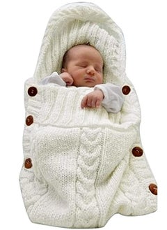 اشتري Newborn Knitted Swaddle Adjustable Infant Wrap Blanket Sleeping Bag في السعودية