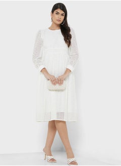 Buy Textured A-Line Dress in Saudi Arabia