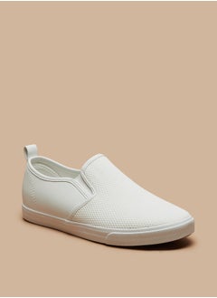 Buy Women's Textured Slip-On Low Ankle Sneakers in UAE