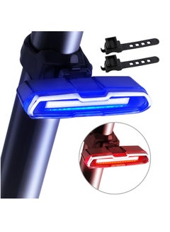 Buy Bike Tail Light 168 Lumens Super Bright Red/Blue Bicycle Light 500mah Lithium Battery Rear Bike Light USB C Rechargeable 5 Modes Waterproof Safety for Mountain Cycling Taillights, and Road Bike in UAE