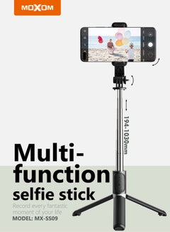 Buy SS09 Portable Extendable and Foldable Wide Adjustable Selfie Stick in UAE