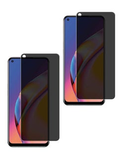 Buy 2 Piece Tempered Glass Screen Protector Anti-Spy Privacy Designed For OPPO A94 4G Full Screen Coverage And Bubble Free in UAE