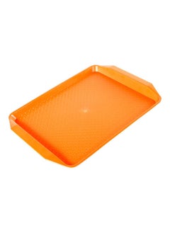 Buy 17-Inch x 12-Inch Rectangular Non-slip Surface Serving Tray Orange 43x2.5x30cm in Saudi Arabia