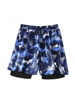 اشتري Fashionable Men's Double-Layer Quick Drying Beach Swimming Shorts في الامارات