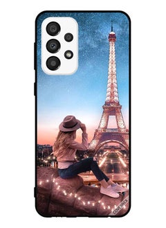 Buy Protective Case Cover For Samsung Galaxy A33 5G  Hat Girl & Eiffel Tower in UAE