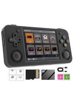 Buy RG35XX H Retro Handheld Game Console, 3.5 Inch IPS Screen Linux System Built-in 64G TF Card 5528 Games Support HDMI TV Output 5G WiFi Bluetooth 4.2 (Black) in UAE