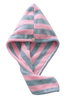 Buy Microfiber Hair Towel with Stripe Pattern in Egypt