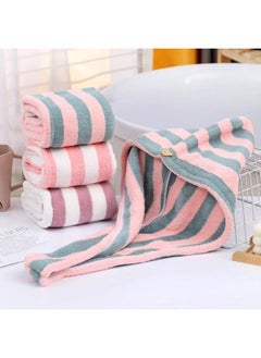 Buy Microfiber Hair Towel with Stripe Pattern Multicolour in Egypt