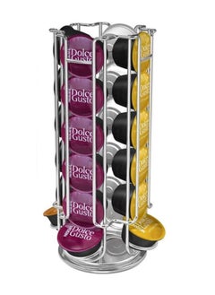 Buy 24 Capsule Coffee Pod Stand Rack Coffee Pod Holders for Nescafe Dolce Gusto (24 Pods), ILcomun, Silver in UAE