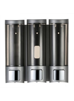 اشتري Manual Soap Dispensers Wall-mounted Three Chamber Shampoo Box Shampoo Shower Gel Liquid Soap Dispensers Rest Room Washroom Toilet Soap Dispenser & Holder 200ml*3 في السعودية