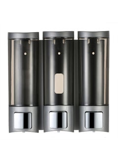 اشتري Manual Soap Dispensers Wall-mounted Three Chamber Shampoo Box Shampoo Shower Gel Liquid Soap Dispensers Rest Room Washroom Toilet Soap Dispenser & Holder 200ml*3 في السعودية