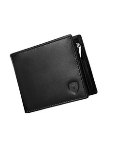 Buy RFID Protected Men's Wallet  Space for 12 Card Holder Black in UAE