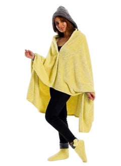 Buy Wearable Fleece set 3 pieces Yellow* Gray in Egypt