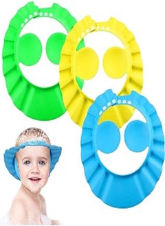 Buy FEBSNOW Baby Shower Cap for Boy Adjustable Toddler Bath Shampoo Hat with Ear Protection 3Pcs Children Wash Hair Foam Shield Hats Protect Your Baby Eyes in Egypt