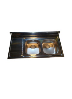 Buy Stainless steel sink 120x55 Left Double Bowl, Korean in Saudi Arabia