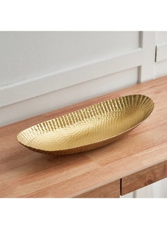 Buy Aristo Aluminium Oval Decorative Tray 36 x 3 x 11 cm in UAE