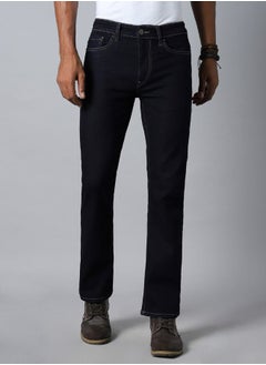 Buy Mid Rise Straight Leg Stretchable Jeans in Saudi Arabia