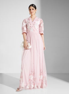 white embroidered dress amazon White Floral Embroidered Midi Dress - All Dresses main image 1