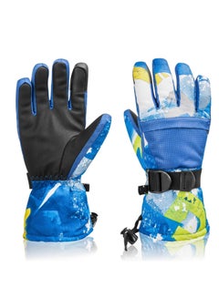 اشتري Ski Gloves, Cycling Gloves, Winter Warmest Waterproof and Breathable Snow Gloves for Mens, Touch-Screen Waterproof Winter Gloves, for Mens, Womens, Kids Skiing, Snowboarding في الامارات