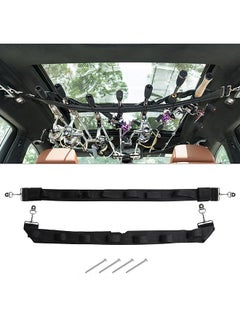 Buy Dr.Fish Vehicle Fishing 7 Rod Holder Reel Combos Heavy Duty Car Rod Saver Metal Clamp Fishing Pole Rack Belt Strap Carrier for SUVs Wagons Vans 29-60" in UAE