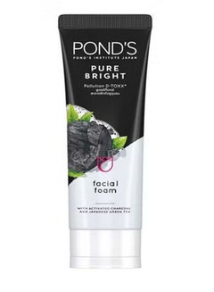 Buy Pure Bright Facial Foam Facewash with Charcoal and Green Tea 100gms in UAE