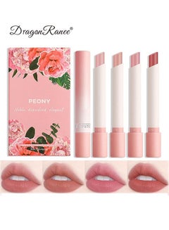Buy Tube Lipstick  Pack Set, 4 Colors Matte Lipstick Pack Set,Tube Shape Lipstick, Lip stain Long Lasting 24 hours Waterproof mate, Velvet Lipstick Matte Velvet Lipstick in Saudi Arabia