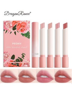 Buy Tube Lipstick  Pack Set, 4 Colors Matte Lipstick Pack Set,Tube Shape Lipstick, Lip stain Long Lasting 24 hours Waterproof mate, Velvet Lipstick Matte Velvet Lipstick in Saudi Arabia