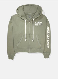 Buy AE Puffy Graphic Zip-Up Hoodie in UAE