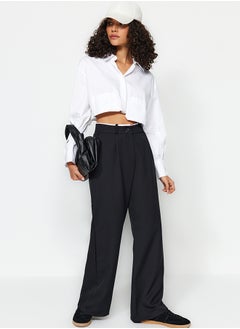 اشتري Black Belt Detailed Wide Leg Trousers TWOAW24PL00341 في مصر