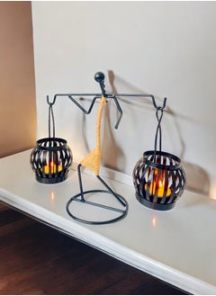 Buy Candle Holder Iron Elegance: Retro Iron Man  – A Powerful Statement in Creative Home Decor, a Nice Gift, Accessory, and Candle Holder for Ramadan in UAE