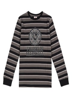 Buy Franklin and Marshall Striped Long Sleeved T Shirt in Saudi Arabia