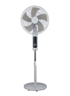 اشتري 16 inch 55W Pedestal Stand Fan 90⁰ Oscillation Directions 3 Speed Levels 5 Leaf Blade 7.5H Timer with Remote Control في الامارات