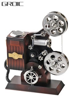 Buy Retro Film Movie Projector, Projector Figurine Statue Music Multifunctional Designed Jewelry Music Box with Mirror for Birthday Home Decor in Saudi Arabia