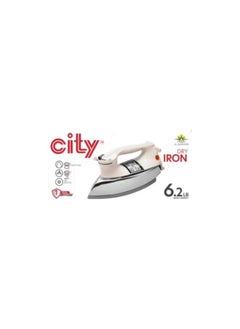 Buy City Dry Iron 1000 Watt Made by City This version of the iron comes in an iron color. Heavy weight dry iron with non-stick coated soleplate Non-stick coated soleplate Non-stick coated soleplate Temperature adjustment dial Pilot lamp Thermostatic cloth guide Large weight Heavy weight 1000 Watt Color White in Egypt