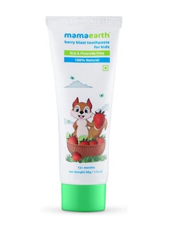 Buy Mamaearth 100% Natural Berry Blast Kids Toothpaste, Oral Care, 50 Gm, Fluoride Free, Sls Free, No Artificial Flavours, Best For Baby in UAE