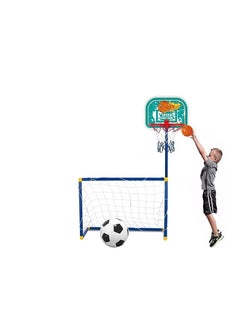 اشتري 2 in 1 Kids Basketball Stand and Football Door Toy Set في الامارات