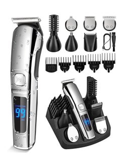 Buy Beard Trimmer, All-in-One Mens Grooming Kit with Trimmer for Beard, Nose, Body, Groin and Face, Cordless Hair Clippers Electric Shaver in Saudi Arabia