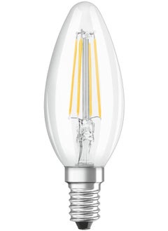 Buy Osram Dimmable E14 Candle light Clear LED Retrofit Classic B 4W Warm White 2700K in UAE