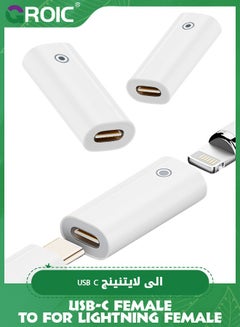 Buy 2 Pack USB C to Pencil 1st Gen Adapter, USB-C Female to for Lightning Female Adapters for Apple Pen 1 Generation Type C iPencil Charging Adapter for iPad 10 2022 Bluetooth Pairing Charger Converter in UAE