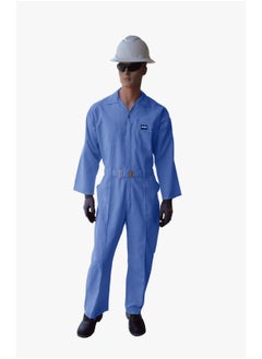 Buy POLYCOTTON COVERALL PETROL BLUE in UAE