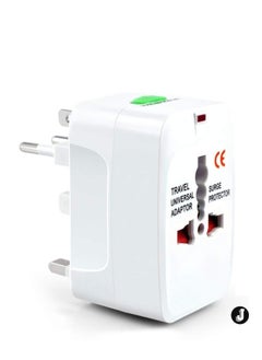 اشتري "Universal Travel Adapter – All-in-One Global Charger with USB Ports (White)" في الامارات